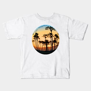 Golden Los Angeles California Beach Sunset Kids T-Shirt